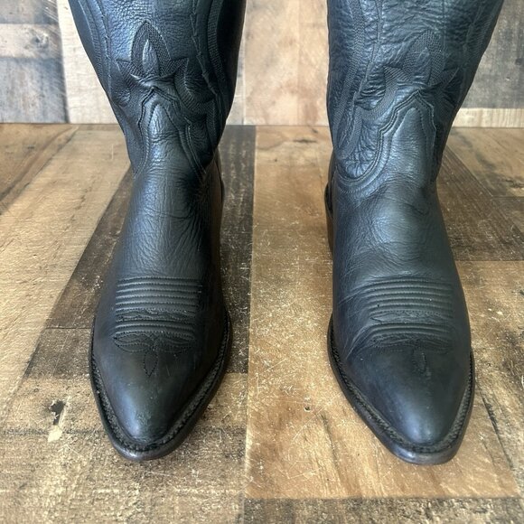 Lucchese 2000 Black T25C0J4 Western Cowboy Boots Womens 8 B - Picture 10 of 12
